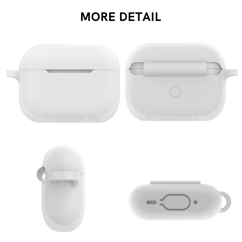 Ahastyle Silicone Keychain Case - Apple AirPods Pro 1/2 - Clear - كفر حماية مع ميدالية - سماعة ابل ايربودز برو 1/2