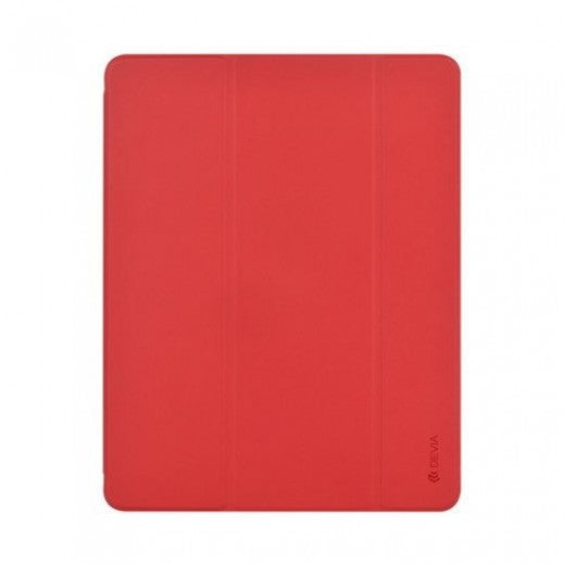 KAKU Leather Case with Pencil Slot for iPad - Red - كفر ايباد - ستاند - مع مكان للقلم