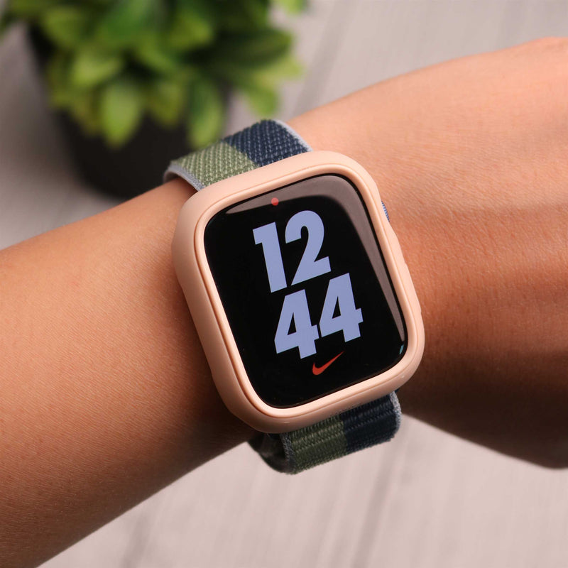 Uniq Moduo Case For Apple Watch With Interchangeable Bezel - Pink/White - كفر حماية كاملة لساعة الابل ووتش - بونيك