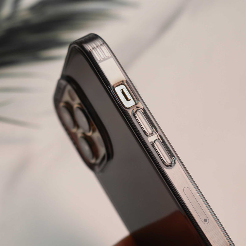 Uniq Hybrid Air Fender Case - Smoked Grey Tinted Transparent - for iPhone 14 Pro/14 Pro MAX - كفر حماية عالية - يونيك - مقاوم للسقوط