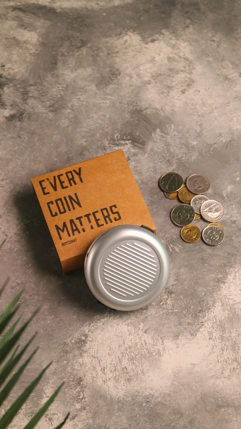 Coinat Aluminum Wallet - Silver - سلفر - كوينات محفظة القطع النقدية