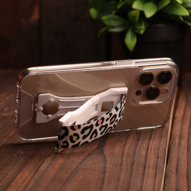 Love Handle Phone Grip - Pro - Pastel Leopard - مسكة وستاند ومغناطيس - لوف هاندل الامريكية