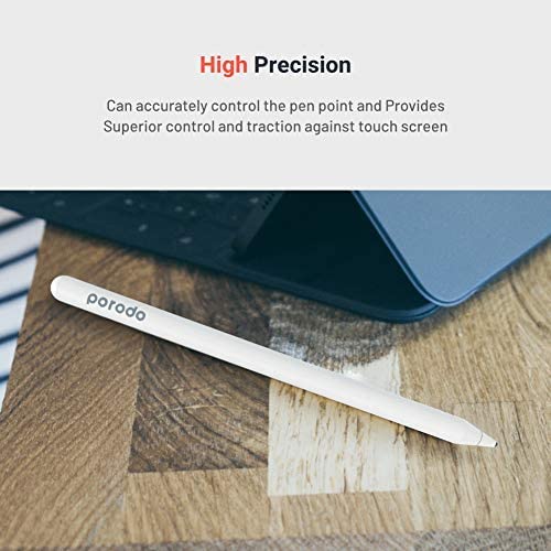 Porodo Universal Apple Pencil - White - قلم الكتروني - بورودو - لجميع انواع الاجهزة - كفالة 12 شهر