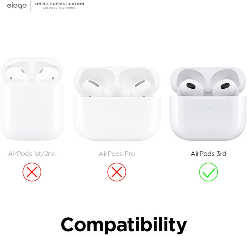 Elago Clear Hang Case - Apple AirPods 3 - كفر حماية - سماعة ابل ايربودز 3 - مع ميدالية علاقة