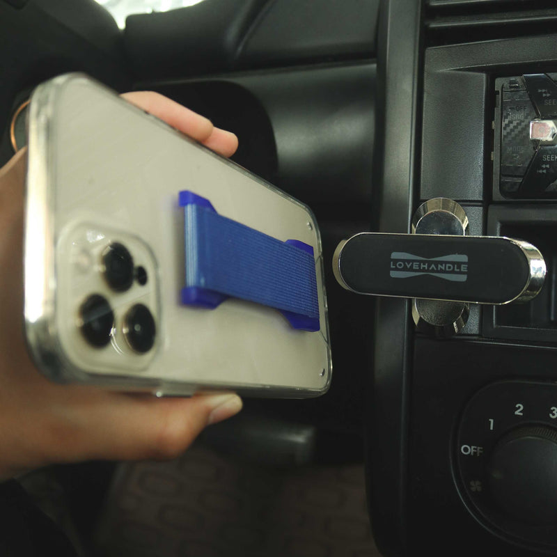 Love Handle Phone Grip - Pro - Blue - مسكة وستاند ومغناطيس - الامريكية