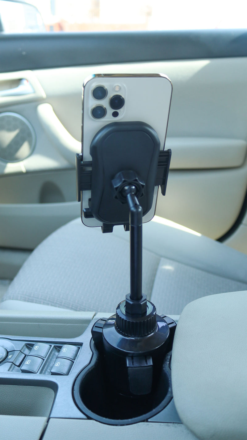 WixGear Car Cup Holder Phone Mount Adjustable Arm - ستاند سيارة - ويكس جير - القاعدة مكان الكوب - ذراع طويل