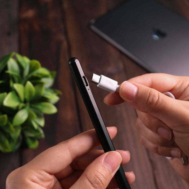 Porodo Universal Apple Pencil - Black - قلم الكتروني - بورودو - لجميع انواع الاجهزة - كفالة 12 شهر