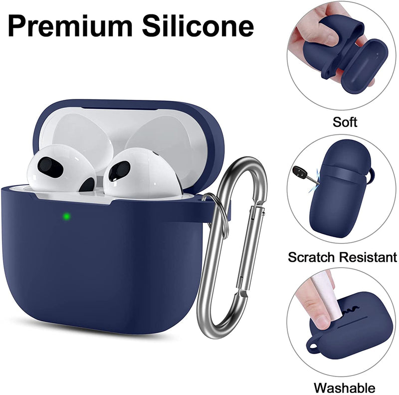 Devia Naked Silicone Case For AirPods 3 - 2021 - Blue - كفر حماية سماعة ابل ايربودز 3