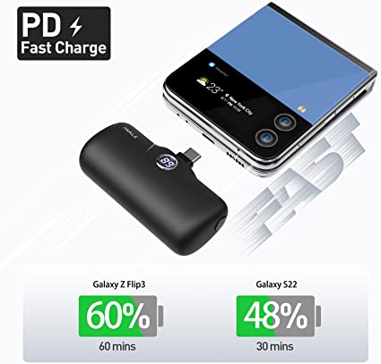 iWalk Link Me Plus Pocket Battery 4800 mAh for Android - Type-C - Black - بطارية متنقلة - مع شاحن تايب سي - لاجهزة الاندرويد  - كفالة 24 شهر