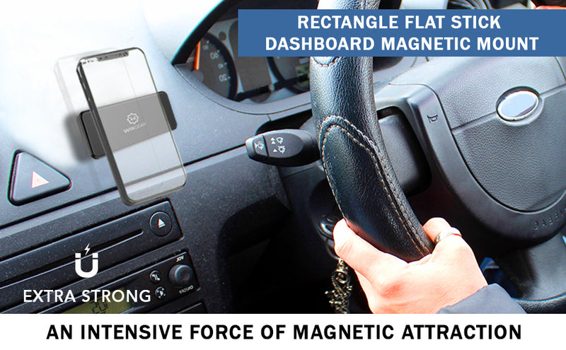 WixGear Rectangle Flat Magnetic Stick On Car Mount - ستاند سيارة مغناطيس - ويكس جير