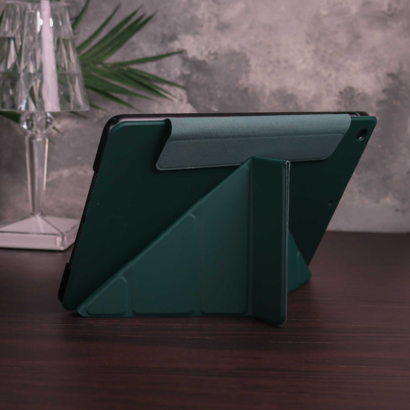 WiWu Transformers iPad Folio Case - Midnight Green - كفر ايباد حماية عالية - اكثر من وضعية للاستاند