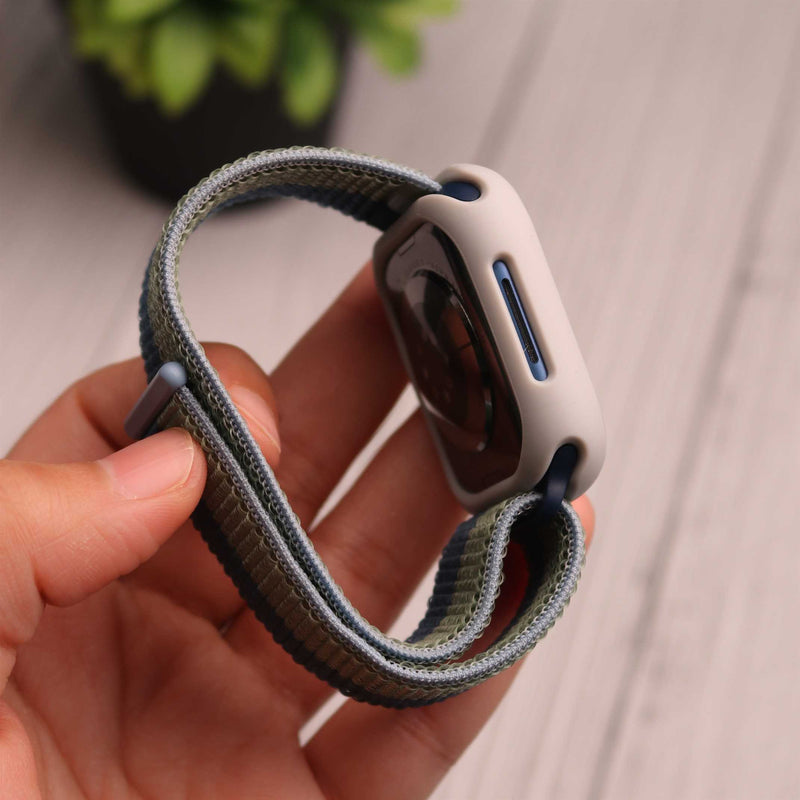 Uniq Moduo Case For Apple Watch With Interchangeable Bezel - Chalk/Stone Grey - كفر حماية كاملة لساعة الابل ووتش - بونيك