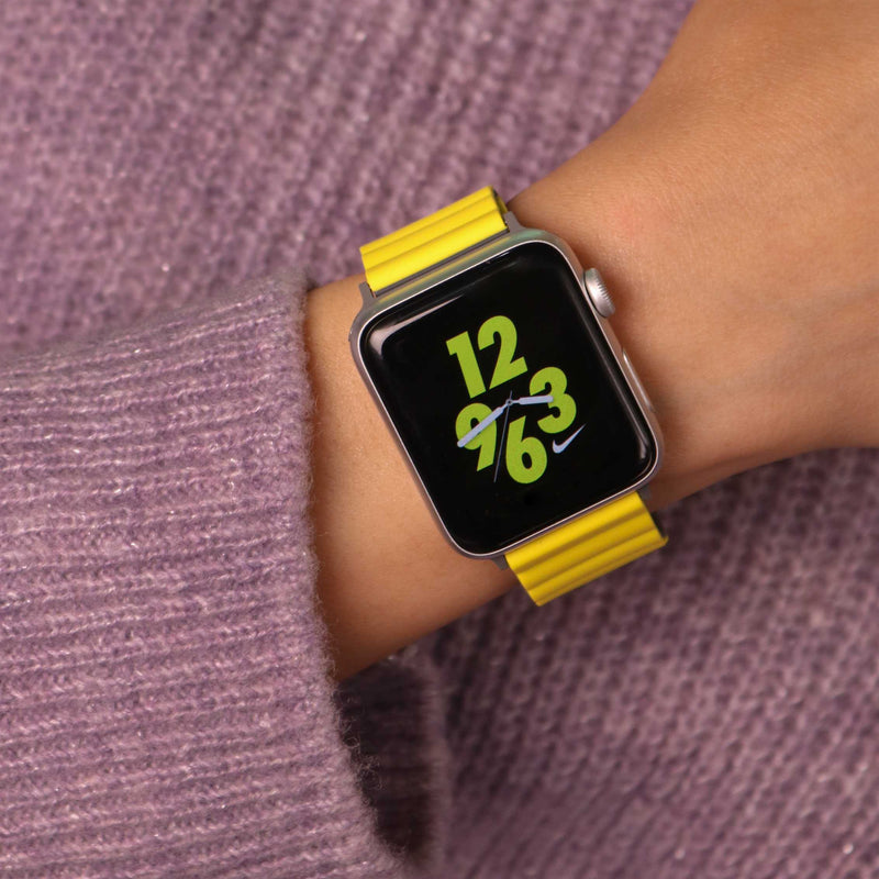 Uniq Revix Reversible Strap for Apple Watch - Lemon Yellow / Grey - سير ساعة ابل - لونين