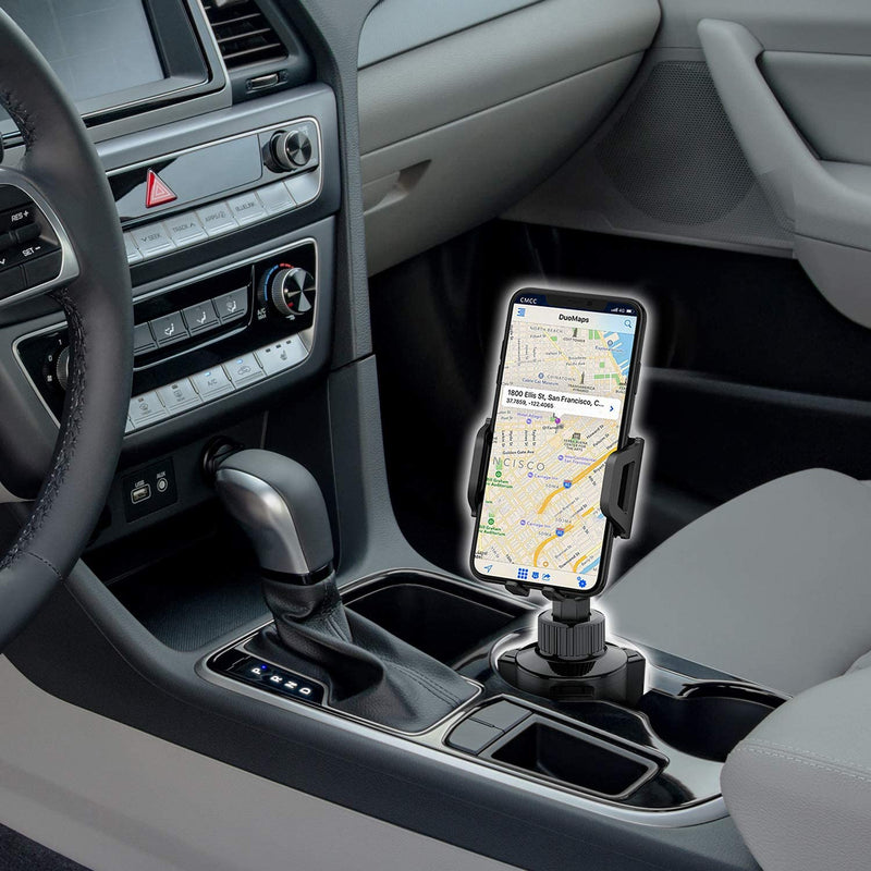 WixGear Car Cup Holder Phone Mount Adjustable Arm - ستاند سيارة - ويكس جير - القاعدة مكان الكوب - ذراع طويل