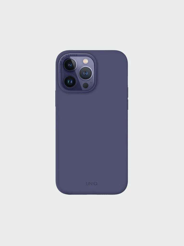 Uniq Hybrid Lino case for iPhone 14 Pro/14 Pro MAX - Fig Purple - كفر حماية عالية - يونيك