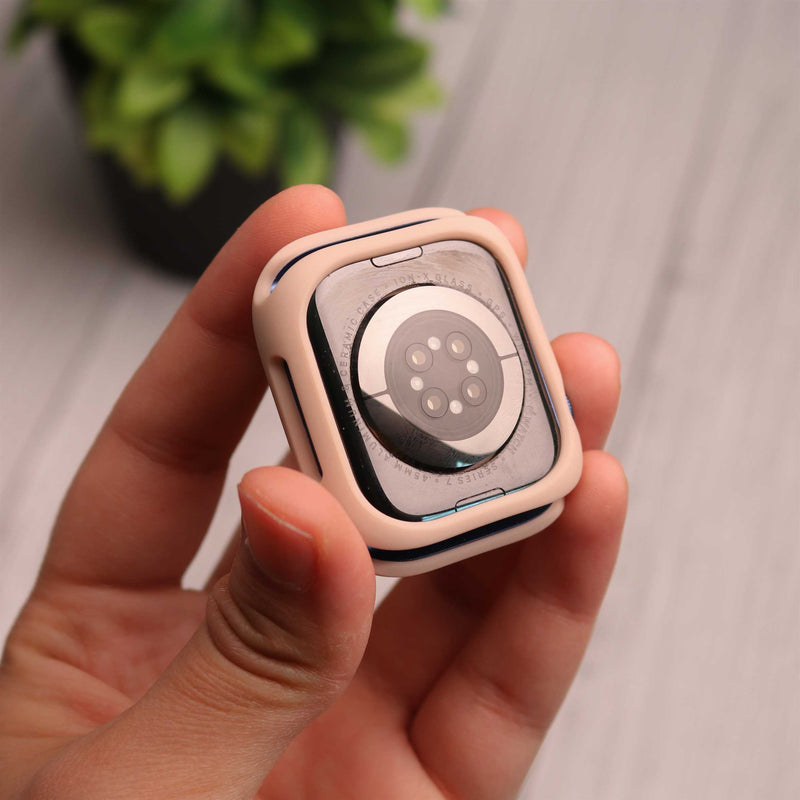 Uniq Moduo Case For Apple Watch With Interchangeable Bezel - Pink/White - كفر حماية كاملة لساعة الابل ووتش - بونيك