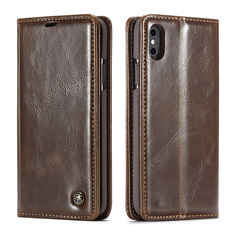CaseMe 003 - Wallet - Brown - كفر محفظة وبطاقات