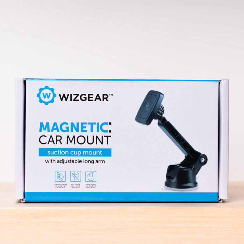 WizGear Magnetic Car Mount with Long Arm - ستاند سيارة مغناطيس - ذراع طويل