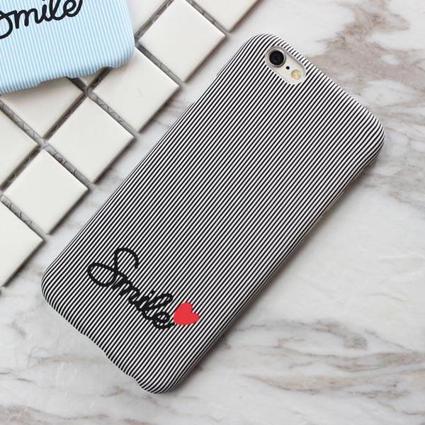 Smile Case with Hearts - Grey