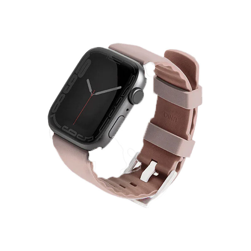 Uniq Linus Airosoft Silicone Strap for Apple Watch - Blush Pink - سير ساعة ابل - لونين