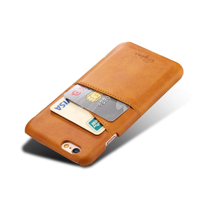 CaseMe Cards Leather Case with Back Card Slot - كفر جلد ومحفظة بطاقات من الخلف