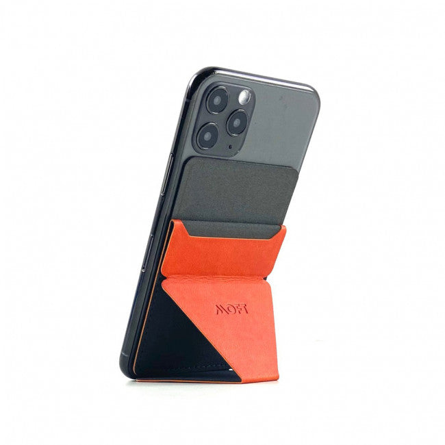 MOFT X Phone Stand With Card Holder (Fresh Orange) - مسكة وستاند ومحفظة للبطاقات - موفت