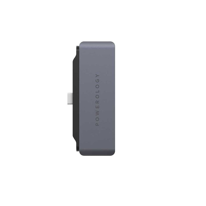 Powerology 4in1 USB-C with HDMI / USB / AUX - وصلة تايب سي - متعددة المنافذ - كفالة 24 شهر