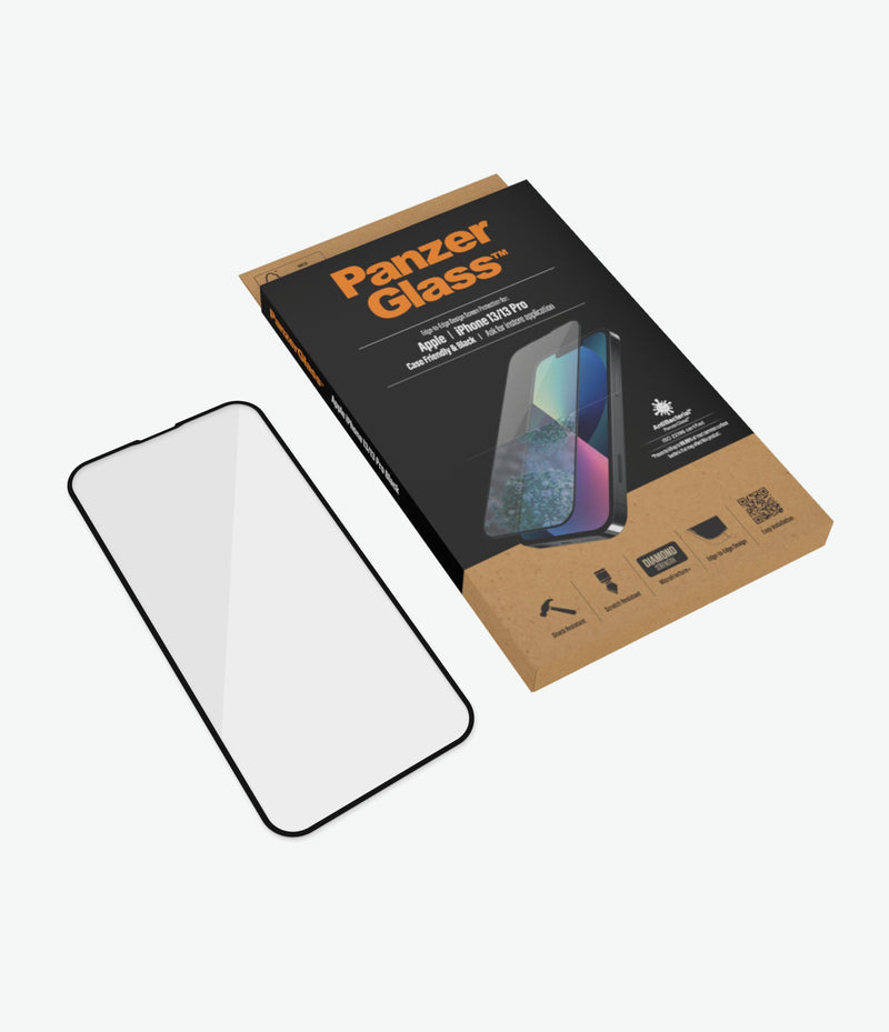 PanzerGlass for iPhone 13/iPhone 13 Pro/iPhone 14 - Clear Case Friendly - حماية شاشة شفافة عالية الجودة - مقاومة للكسر - بانزر جلاس