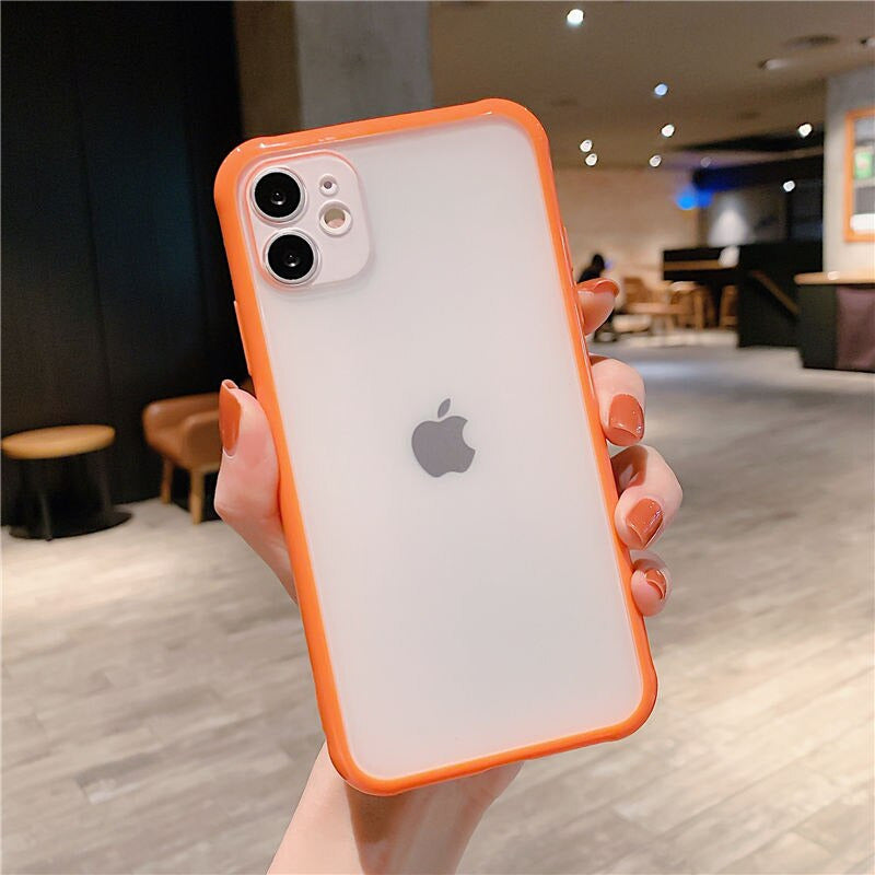 Orange Matte Bumper Transparent Phone Case