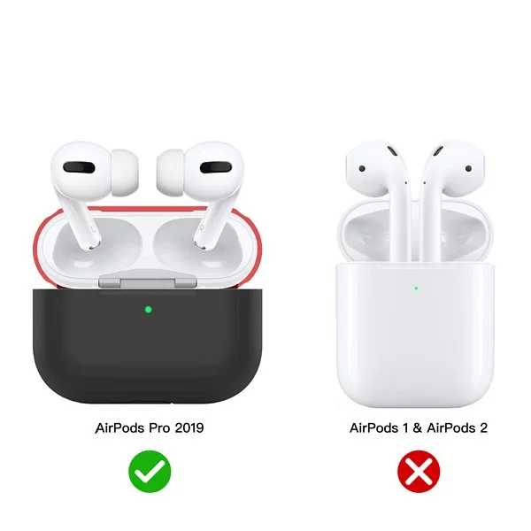 AhaStyle Apple AirPods Pro Case - Black / Red - كفر حماية سماعة ابل ايربدوز برو