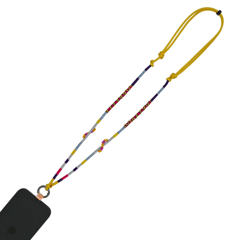 Happy-Nes - Easy Phone Strap - Plum Adjustable Strap - خيط علاقة - صناعة يدوية تركية