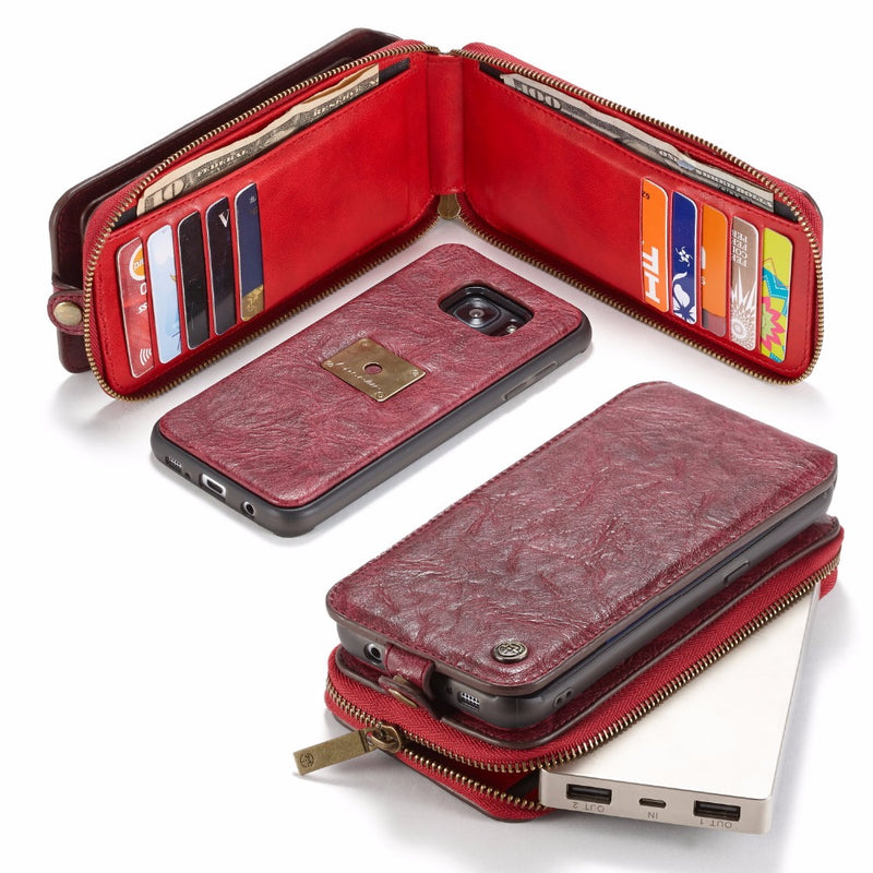 CaseMe S1 Wallet - كفر جلد محفظة وبطاقات ونقود وميدالية