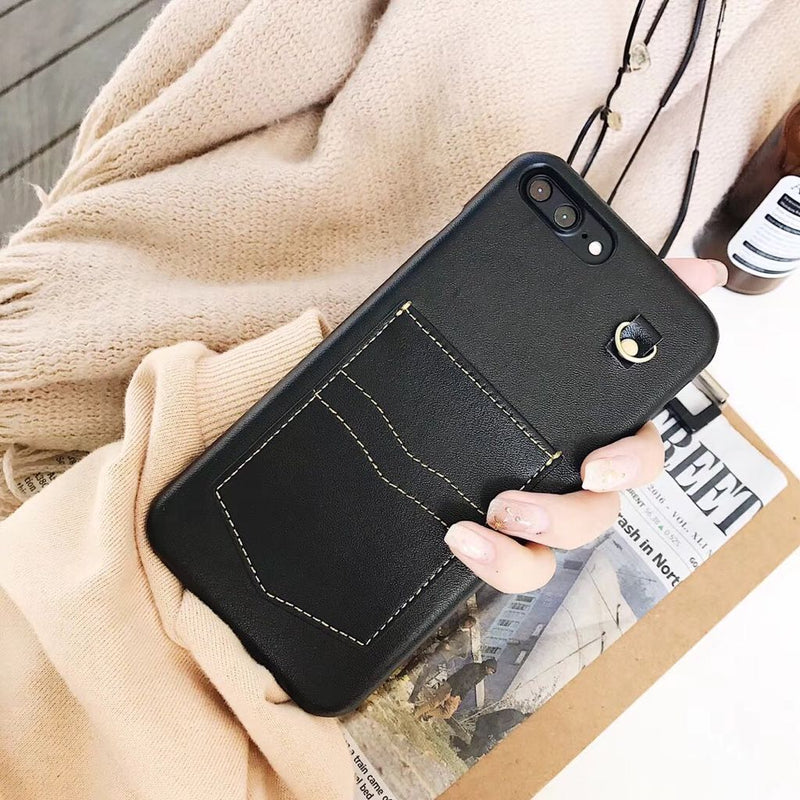 Leather Card Back Case