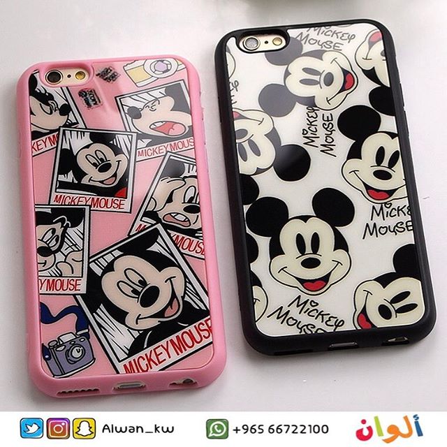 Black/Pink Mickey Faces Case