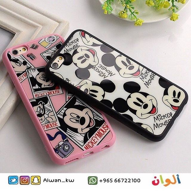 Black/Pink Mickey Faces Case
