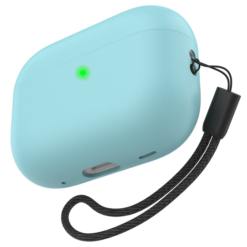 Ahastyle Silicone Case With Strap - Apple AirPods Pro 2 - 2022 - Mint Green - كفر حماية مع ستراب - سماعة ابل ايربودز برو 2