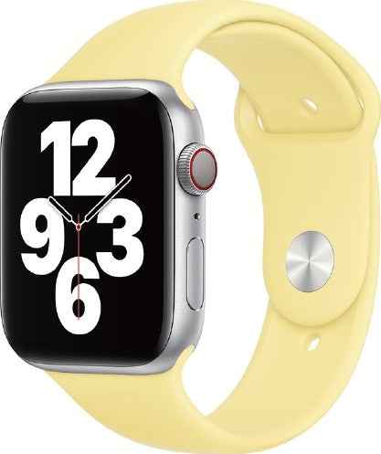 WiWu One Color Sport Band Watchband For Apple Watch - Light Lemon Yellow - سير ساعة ابل