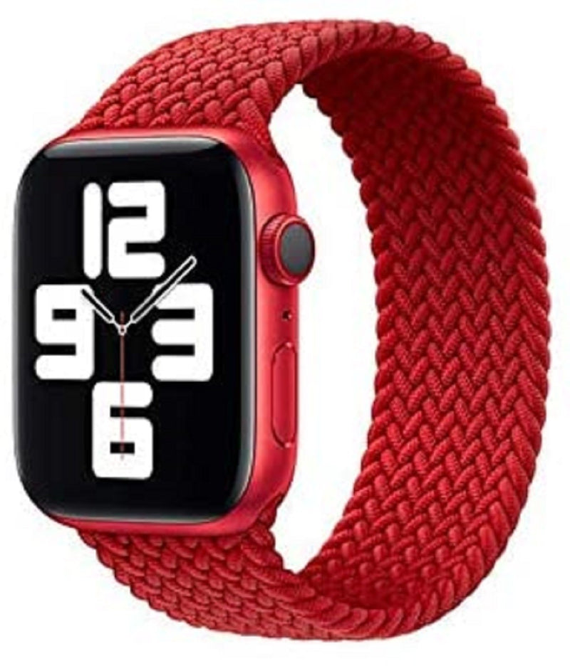 WiWu Braided Solo Loop Watchband For Apple Watch - Red - سير ساعة ابل