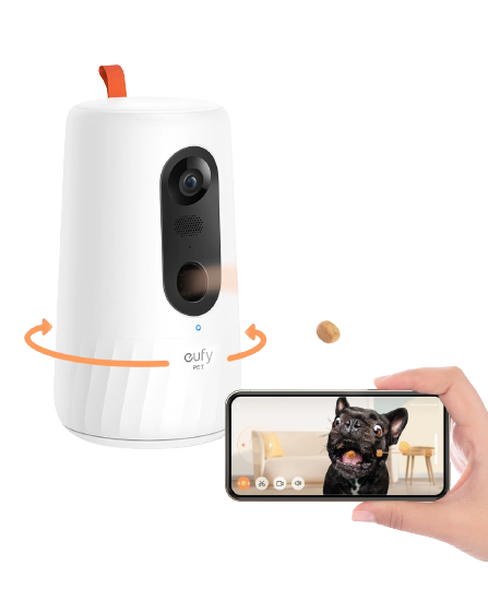 Eufy Dog Camera D605 - White [A] - كاميرا داخلية لمراقبة الحيوانات الأليفة