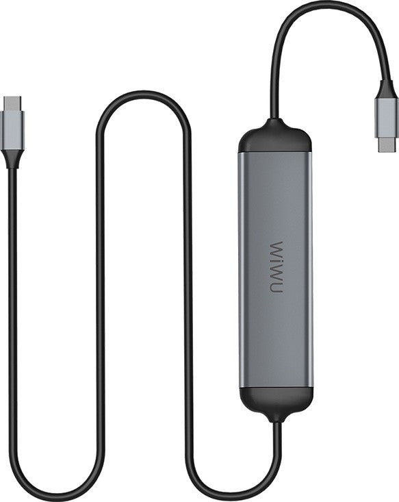 WiWu Alpha 5 IN 1 USB-C Hub A521H - وصلة تايب سي - 5 في 1 - لاجهزة الايباد برو والماك بوك -كفالة 18 شهر