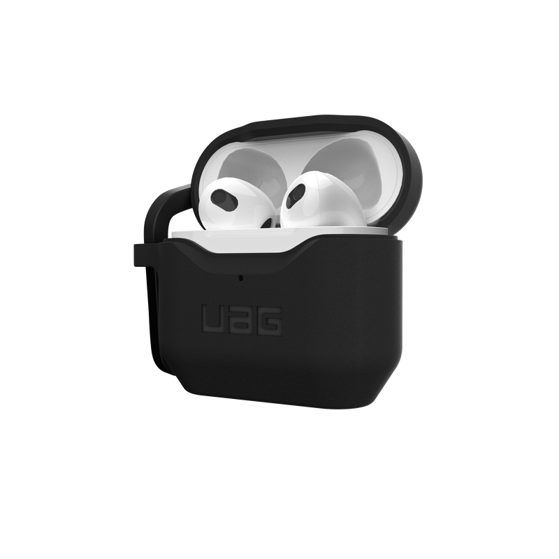 UAG Apple AirPods 3 - Silicone Case - Black - كفر حماية مع ميدالية - سماعة ابل ايربودز 3