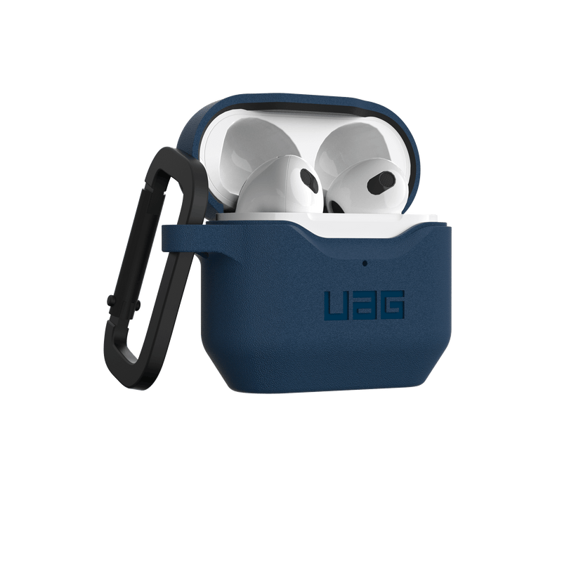 UAG Apple AirPods 3 - Silicone Case - Mallard - Blue - كفر حماية مع ميدالية - سماعة ابل ايربودز 3