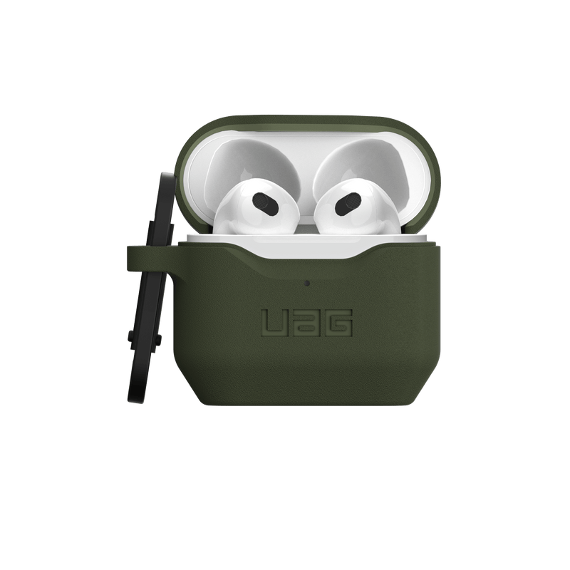 UAG Apple AirPods 3 - Silicone Case - (Olive) - كفر حماية مع ميدالية - سماعة ابل ايربودز 3