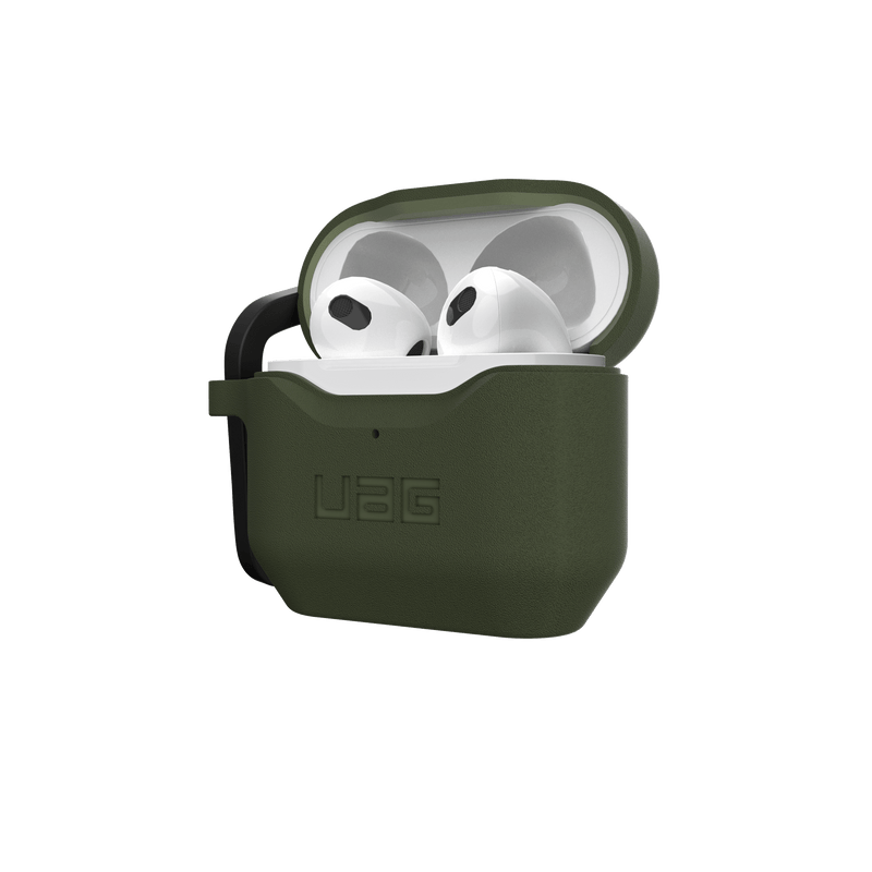 UAG Apple AirPods 3 - Silicone Case - (Olive) - كفر حماية مع ميدالية - سماعة ابل ايربودز 3