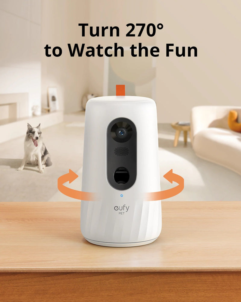 Eufy Dog Camera D605 - White [A] - كاميرا داخلية لمراقبة الحيوانات الأليفة