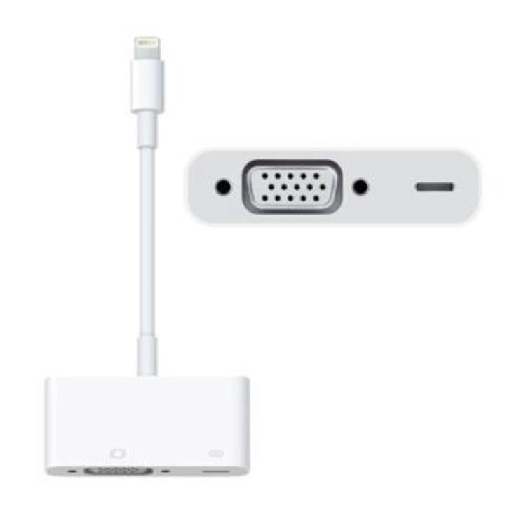 Apple Lightning to VGA Adapter - وصلة ابل من الايفون او الايباد الى البروجكتر او الشاشة