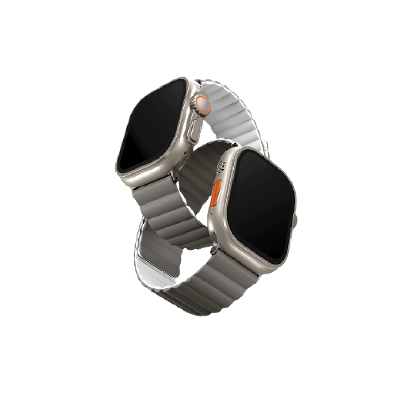 Uniq Revix Reversible Strap for Apple Watch - Ash Grey / Dove White - سير ساعة ابل - لونين