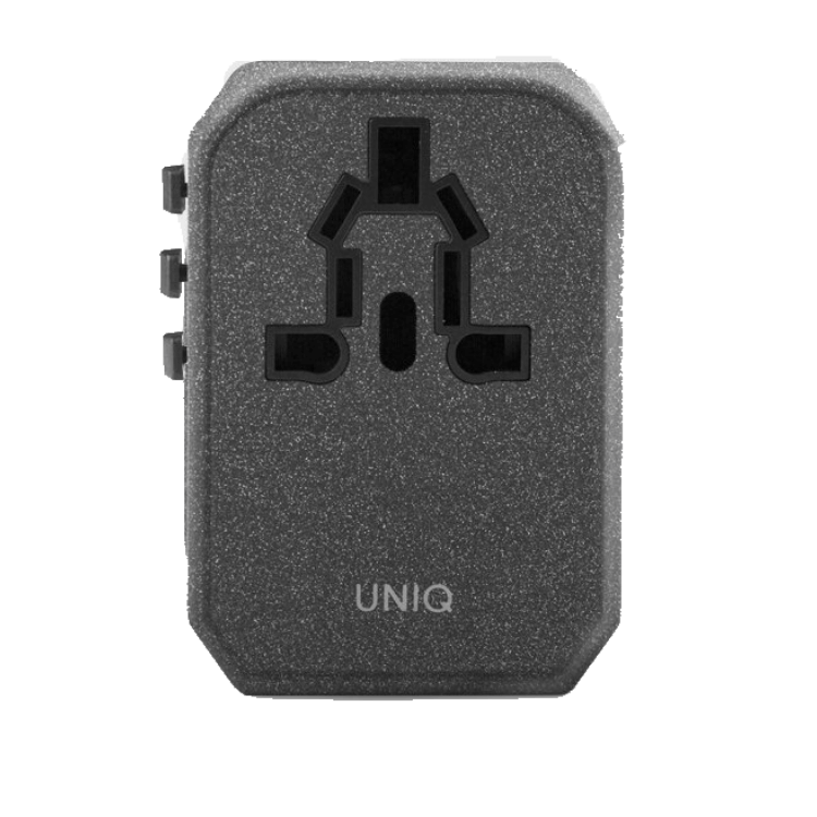Uniq Voyage PD World Travel Adapter - بلاك حائط شحن دولي - يونيك - ميزة الشحن السريع - كفالة 12 شهر