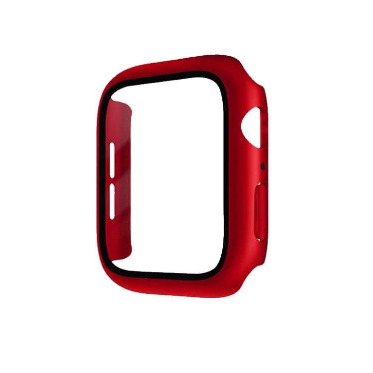 Uniq Nautic Case With IP68 Water Resistant Tempered Glass Screen Protection for Apple Watch - Crimson Red - كفر حماية لشاشة وساعة ابل - بدون سير