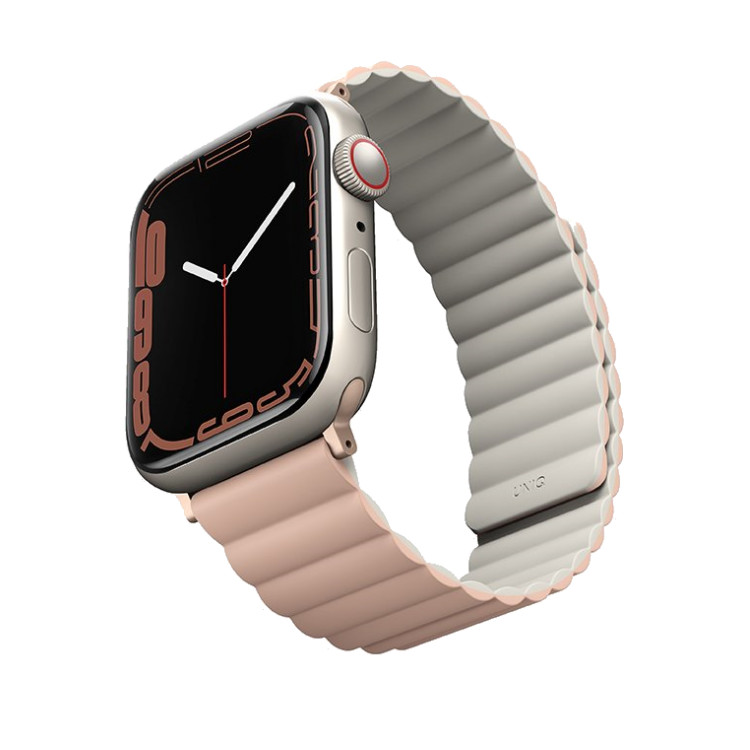 Uniq Revix Reversible Strap for Apple Watch - Blush Pink / Beige - سير ساعة ابل - لونين